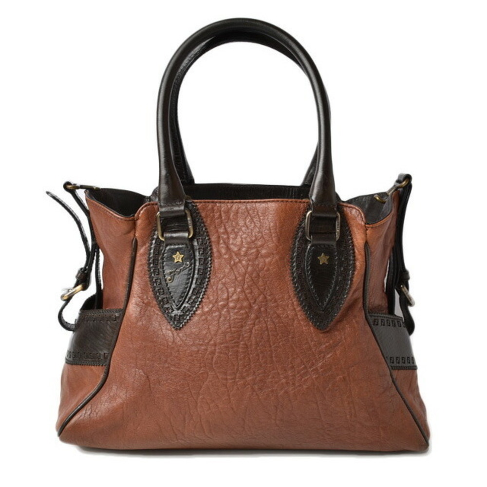 Fendi Processing Leather Handbag Brown - image 1